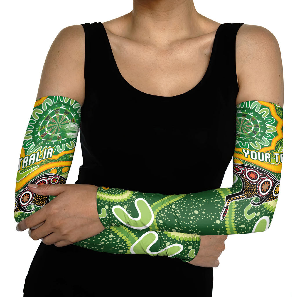 Australia Darts Personalised Arm Sleeves Aboriginal Dot Art Boomerang Indigenous Style Graphic
