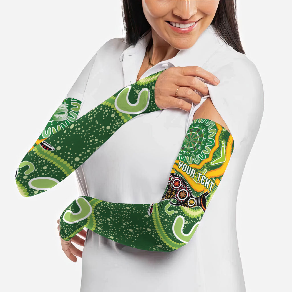 Australia Darts Personalised Arm Sleeves Aboriginal Dot Art Boomerang Indigenous Style Graphic