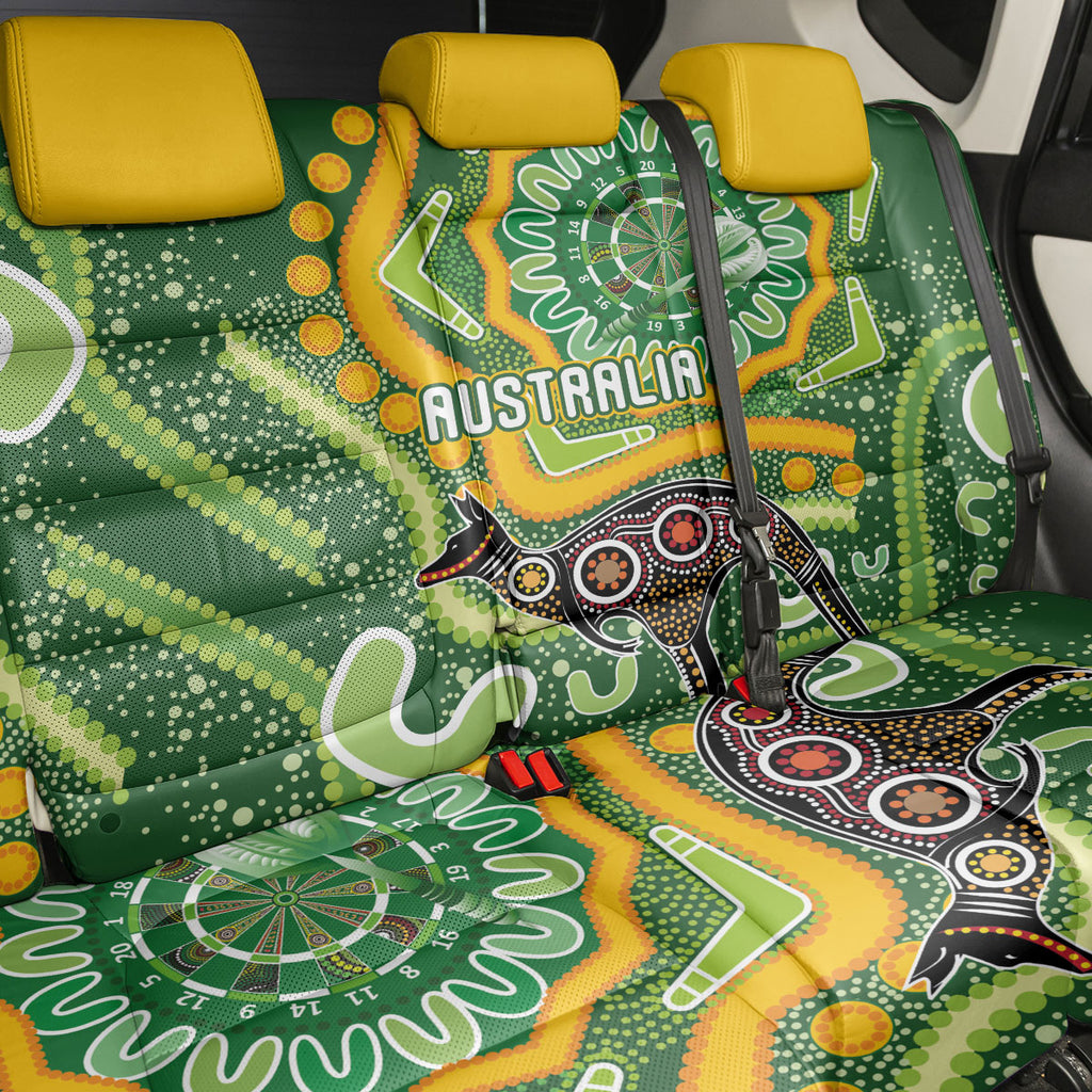 Australia Darts Back Car Seat Cover Aboriginal Dot Art Boomerang Indigenous Style Graphic