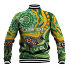 Australia Darts Personalised Baseball Jacket Aboriginal Dot Art Boomerang Indigenous Style Graphic