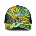 Australia Darts Baseball Net Cap Aboriginal Dot Art Boomerang Indigenous Style Graphic