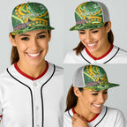 Australia Darts Baseball Net Cap Aboriginal Dot Art Boomerang Indigenous Style Graphic