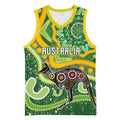 Australia Darts Personalised Basketball Jersey Aboriginal Dot Art Boomerang Indigenous Style Graphic