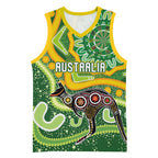 Australia Darts Personalised Basketball Jersey Aboriginal Dot Art Boomerang Indigenous Style Graphic