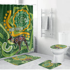 Australia Darts Bathroom Set Aboriginal Dot Art Boomerang Indigenous Style Graphic
