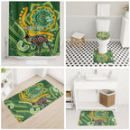 Australia Darts Bathroom Set Aboriginal Dot Art Boomerang Indigenous Style Graphic