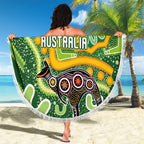 Australia Darts Beach Blanket Aboriginal Dot Art Boomerang Indigenous Style Graphic