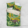 Australia Darts Bedding Set Aboriginal Dot Art Boomerang Indigenous Style Graphic