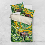 Australia Darts Bedding Set Aboriginal Dot Art Boomerang Indigenous Style Graphic