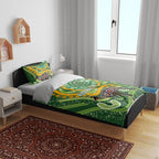 Australia Darts Bedding Set Aboriginal Dot Art Boomerang Indigenous Style Graphic