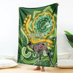 Australia Darts Blanket Aboriginal Dot Art Boomerang Indigenous Style Graphic