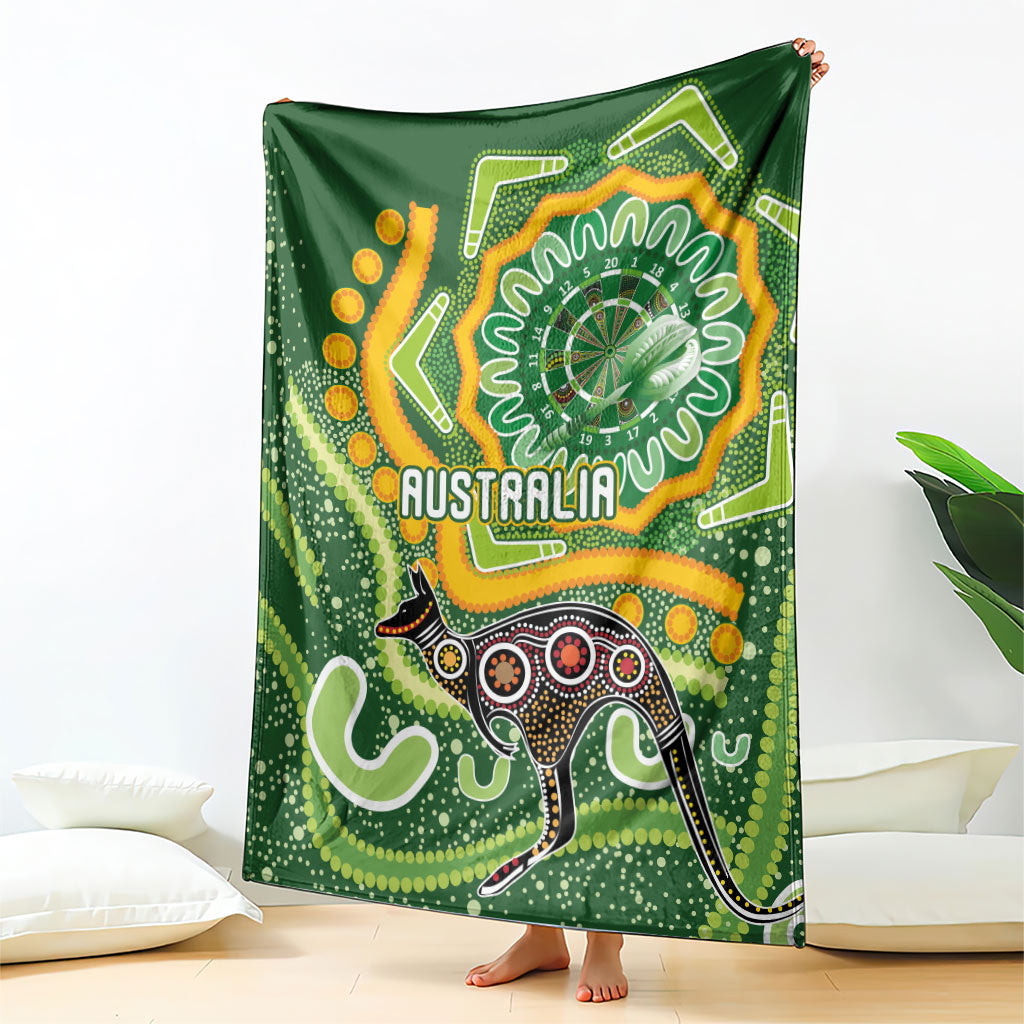 Australia Darts Blanket Aboriginal Dot Art Boomerang Indigenous Style Graphic