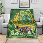 Australia Darts Blanket Aboriginal Dot Art Boomerang Indigenous Style Graphic