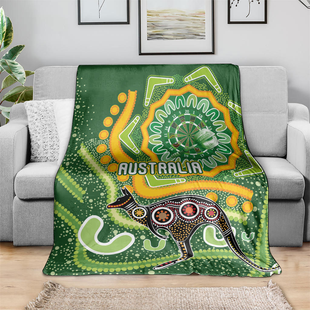 Australia Darts Blanket Aboriginal Dot Art Boomerang Indigenous Style Graphic