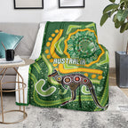 Australia Darts Blanket Aboriginal Dot Art Boomerang Indigenous Style Graphic