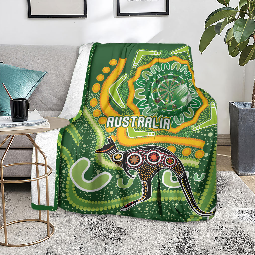 Australia Darts Blanket Aboriginal Dot Art Boomerang Indigenous Style Graphic