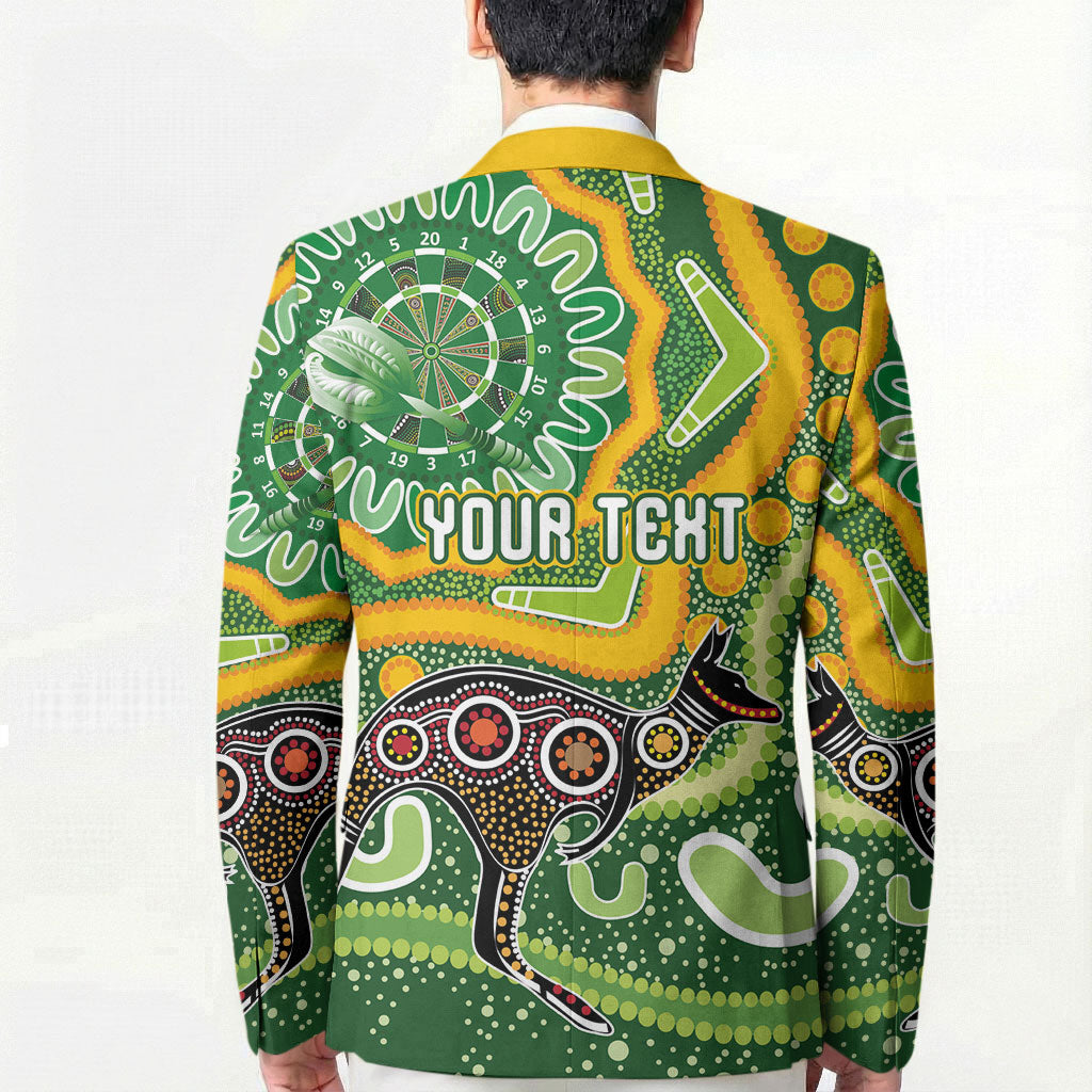Australia Darts Personalised Blazer Aboriginal Dot Art Boomerang Indigenous Style Graphic