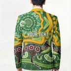 Australia Darts Personalised Blazer Aboriginal Dot Art Boomerang Indigenous Style Graphic