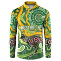 Australia Darts Personalised Button Sweatshirt Aboriginal Dot Art Boomerang Indigenous Style Graphic