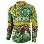 Australia Darts Personalised Button Sweatshirt Aboriginal Dot Art Boomerang Indigenous Style Graphic