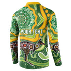 Australia Darts Personalised Button Sweatshirt Aboriginal Dot Art Boomerang Indigenous Style Graphic