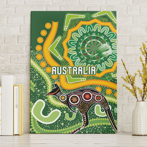 Australia Darts Canvas Wall Art Aboriginal Dot Art Boomerang Indigenous Style Graphic