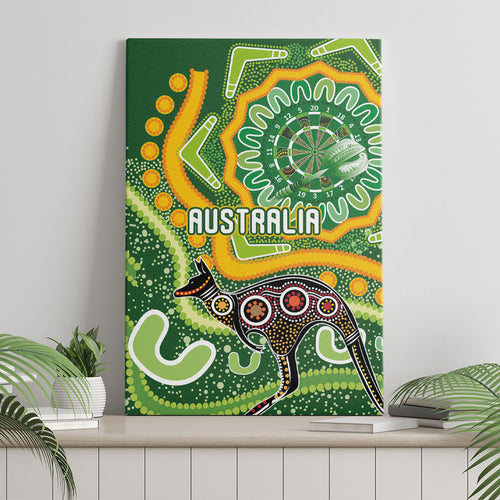Australia Darts Canvas Wall Art Aboriginal Dot Art Boomerang Indigenous Style Graphic