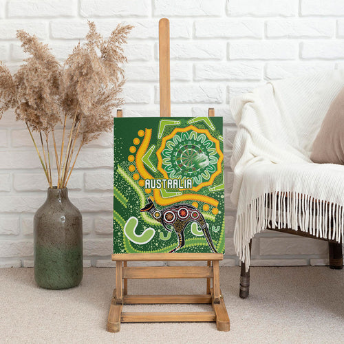 Australia Darts Canvas Wall Art Aboriginal Dot Art Boomerang Indigenous Style Graphic