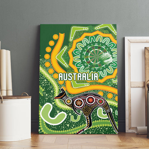 Australia Darts Canvas Wall Art Aboriginal Dot Art Boomerang Indigenous Style Graphic