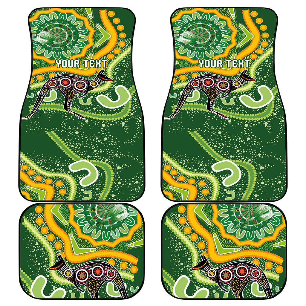 Australia Darts Personalised Car Mats Aboriginal Dot Art Boomerang Indigenous Style Graphic
