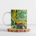 Australia Darts Personalised Ceramic Mug Aboriginal Dot Art Boomerang Indigenous Style Graphic