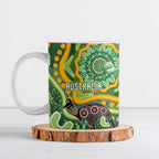 Australia Darts Personalised Ceramic Mug Aboriginal Dot Art Boomerang Indigenous Style Graphic