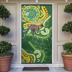 Australia Darts Personalised Door Cover Aboriginal Dot Art Boomerang Indigenous Style Graphic