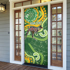 Australia Darts Personalised Door Cover Aboriginal Dot Art Boomerang Indigenous Style Graphic