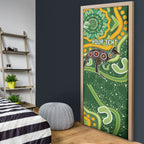 Australia Darts Personalised Door Cover Aboriginal Dot Art Boomerang Indigenous Style Graphic