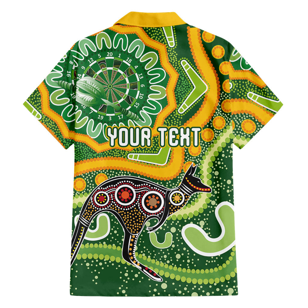 Australia Darts Personalised Family Matching Short Sleeve Bodycon Dress and Hawaiian Shirt Aboriginal Dot Art Boomerang Indigenous Style Graphic
