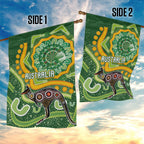 Australia Darts Garden Flag Aboriginal Dot Art Boomerang Indigenous Style Graphic