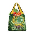 Australia Darts Grocery Bag Aboriginal Dot Art Boomerang Indigenous Style Graphic