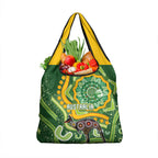 Australia Darts Grocery Bag Aboriginal Dot Art Boomerang Indigenous Style Graphic