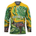 Australia Darts Personalised Hockey Jersey Aboriginal Dot Art Boomerang Indigenous Style Graphic