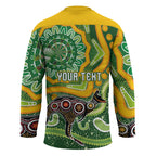 Australia Darts Personalised Hockey Jersey Aboriginal Dot Art Boomerang Indigenous Style Graphic