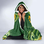 Australia Darts Hooded Blanket Aboriginal Dot Art Boomerang Indigenous Style Graphic