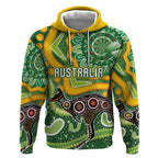 Australia Darts Personalised Hoodie Aboriginal Dot Art Boomerang Indigenous Style Graphic