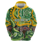 Australia Darts Personalised Hoodie Aboriginal Dot Art Boomerang Indigenous Style Graphic