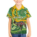 Australia Darts Personalised Kid Hawaiian Shirt Aboriginal Dot Art Boomerang Indigenous Style Graphic