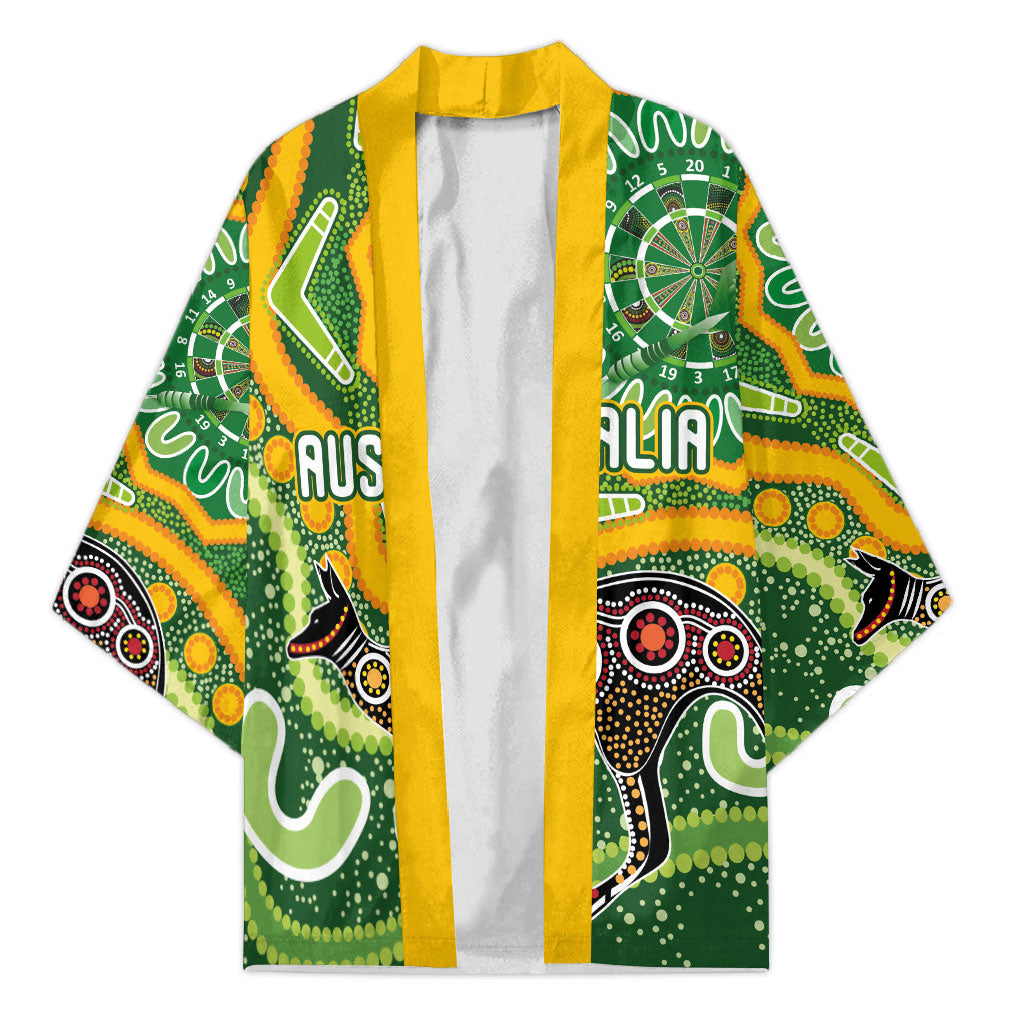 Australia Darts Personalised Kimono Aboriginal Dot Art Boomerang Indigenous Style Graphic
