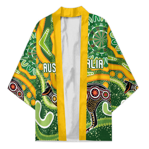 Australia Darts Personalised Kimono Aboriginal Dot Art Boomerang Indigenous Style Graphic