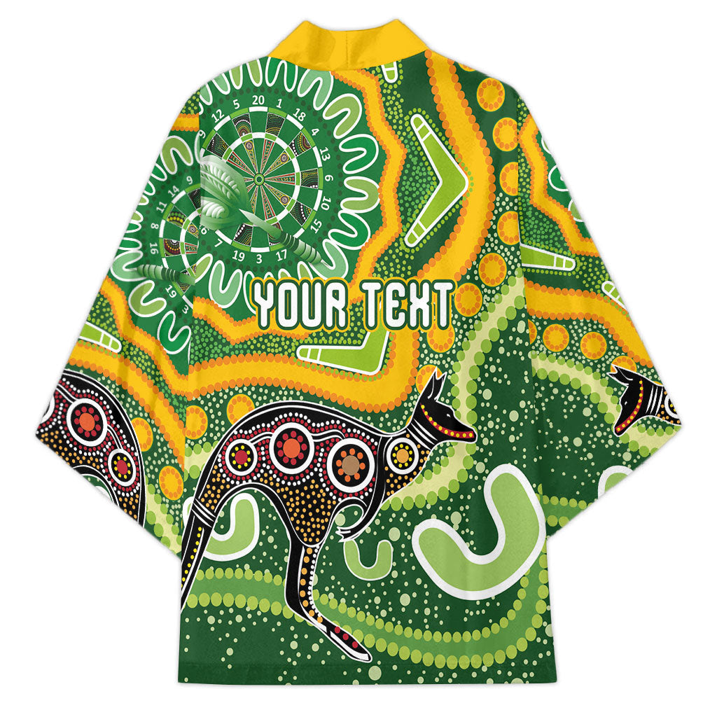 Australia Darts Personalised Kimono Aboriginal Dot Art Boomerang Indigenous Style Graphic