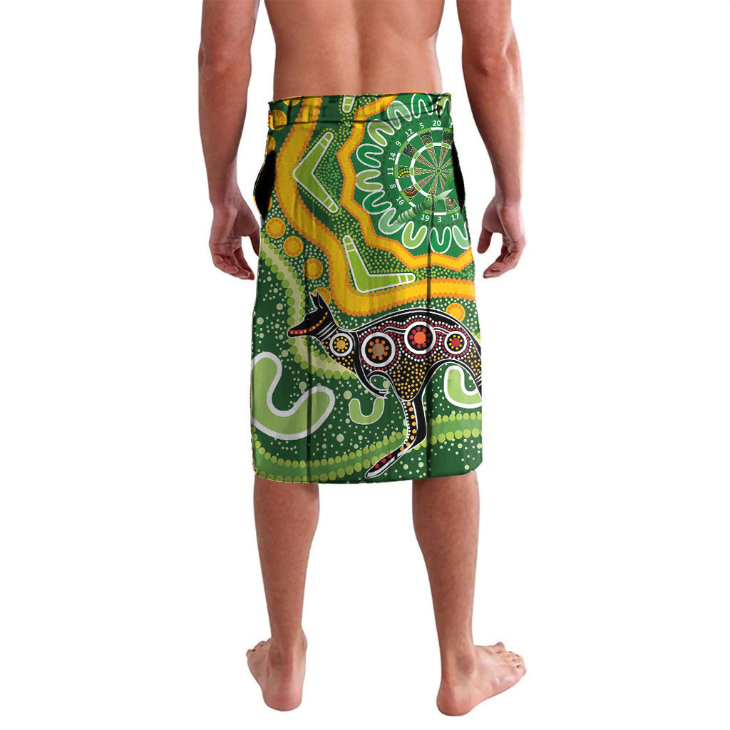 Australia Darts Personalised Lavalava Aboriginal Dot Art Boomerang Indigenous Style Graphic