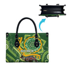 Australia Darts Leather Bag Aboriginal Dot Art Boomerang Indigenous Style Graphic